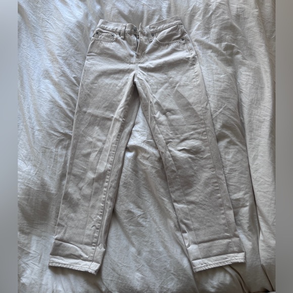 J Crew slick boyfriend Jean in ecru size 25 - Picture 2 of 3